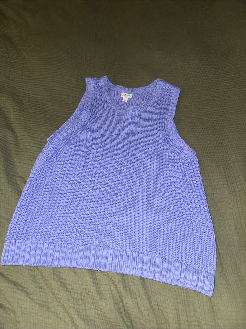 J.Crew Lavender Waffle Knit Sleeveless Top